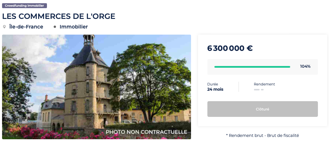 Projet crowdfunding immobilier ClubFunding