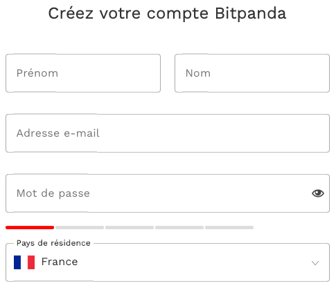 Créer un compte Bitpanda