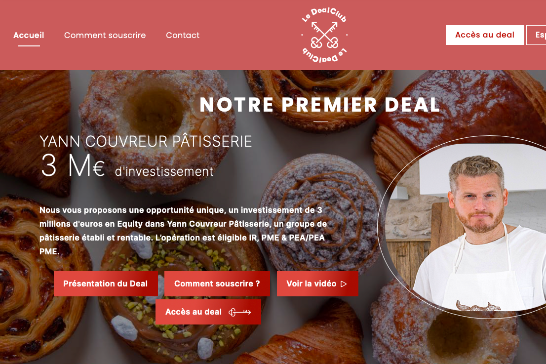 Le DealClub : Premier deal avec Yann Couvreur Pâtisserie